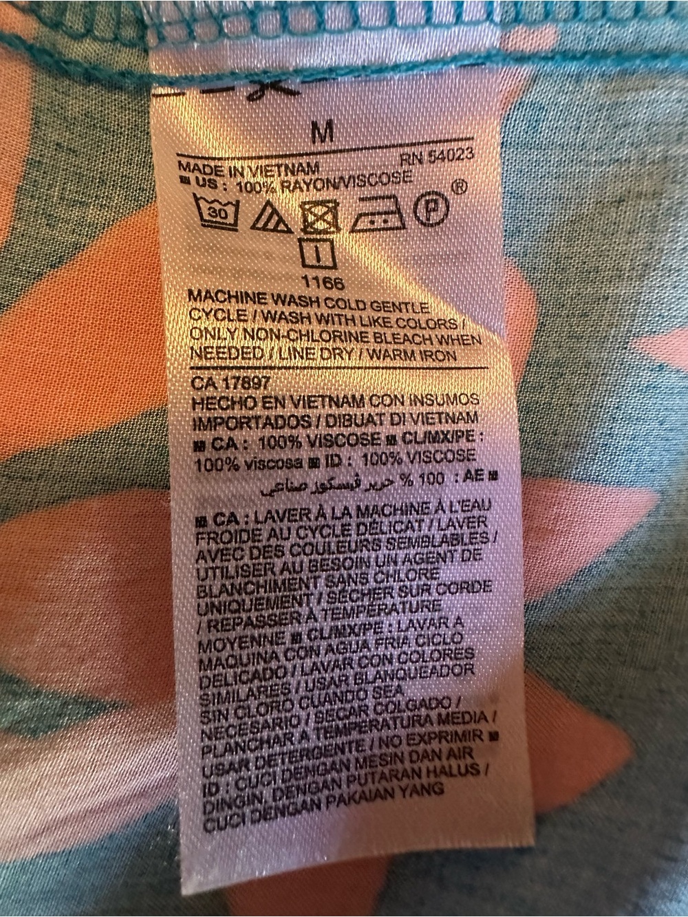 Old Navy Teal Maxi Dress with Coral Floral Print - Picture 7 of 7
